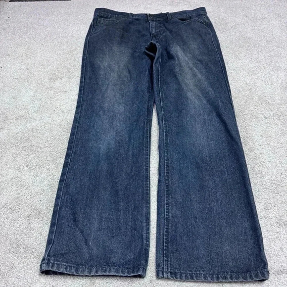 Michael Brandon Jeans Blue Straight Pockets Men’s Size 36x30 - Picture 5 of 12